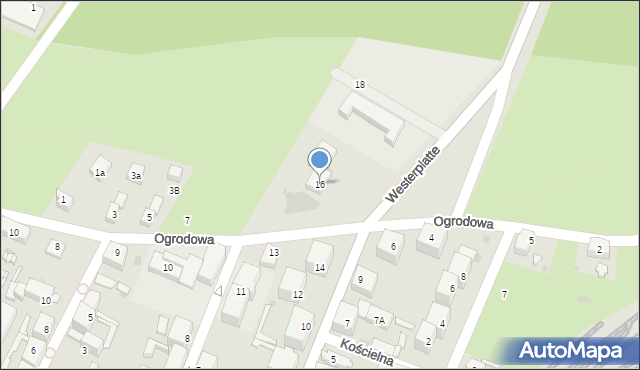 Jaworzyna Śląska, Westerplatte, 16, mapa Jaworzyna Śląska