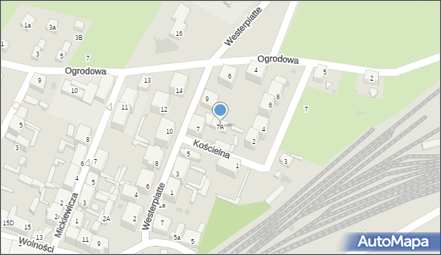 Jaworzyna Śląska, Westerplatte, 7A, mapa Jaworzyna Śląska