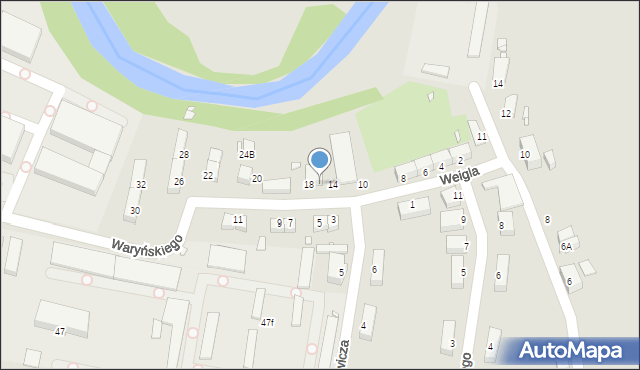Jelenia Góra, Weigla Rudolfa, 16, mapa Jelenia Góra
