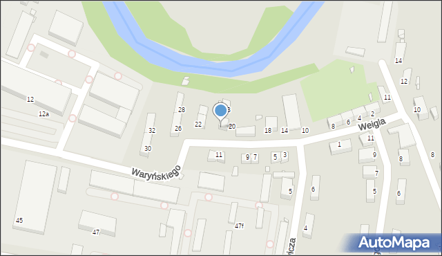 Jelenia Góra, Weigla Rudolfa, 22B, mapa Jelenia Góra