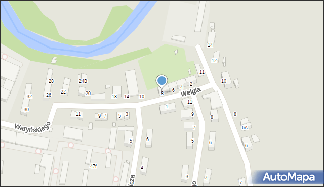 Jelenia Góra, Weigla Rudolfa, 8, mapa Jelenia Góra