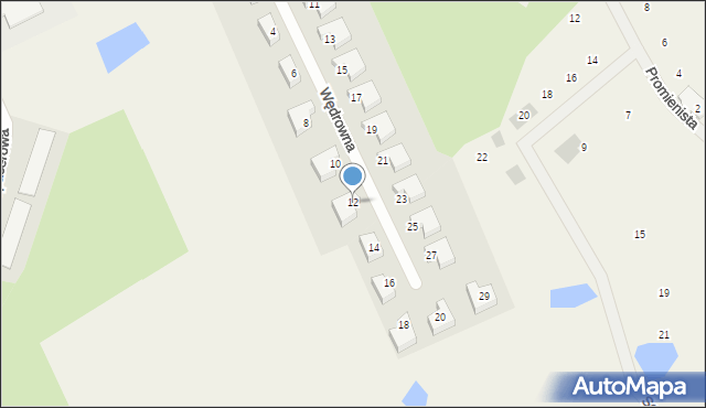 Jonkowo, Wędrowna, 12, mapa Jonkowo