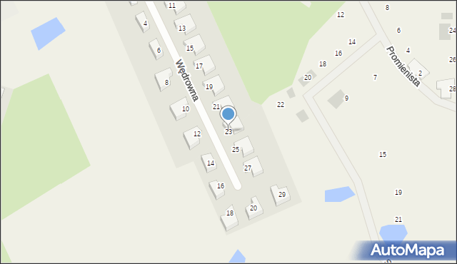 Jonkowo, Wędrowna, 23, mapa Jonkowo