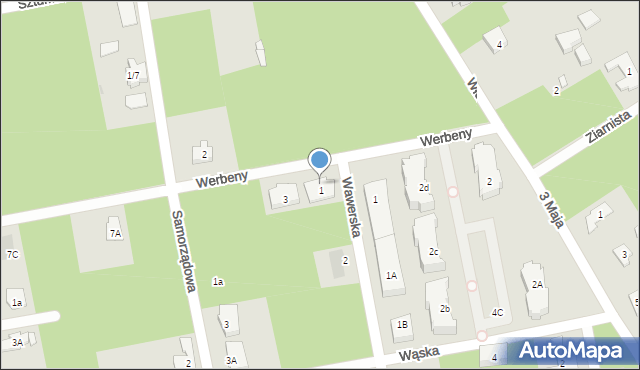 Józefów, Werbeny, 5a, mapa Józefów