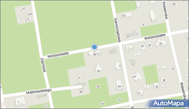 Józefów, Westerplatte, 34, mapa Józefów