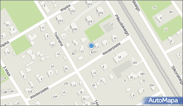 Józefów, Westerplatte, 5, mapa Józefów