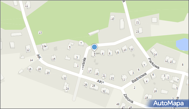 Kadzidło, Wesoła, 2, mapa Kadzidło