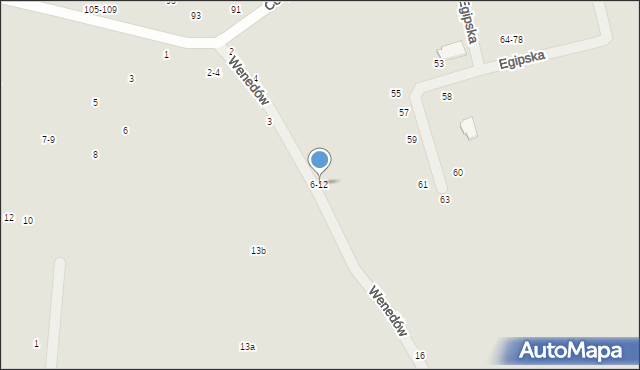 Kalisz, Wenedów, 6-12, mapa Kalisza