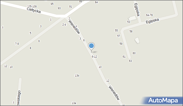 Kalisz, Wenedów, 8, mapa Kalisza