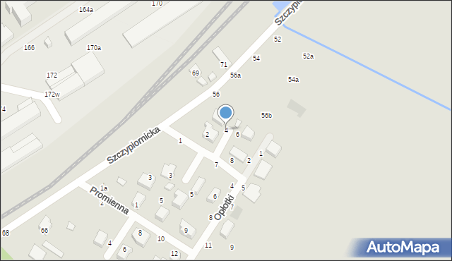 Kalisz, Wesoła, 4, mapa Kalisza