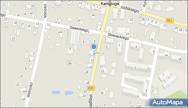 Kańczuga, Węgierska, 10, mapa Kańczuga