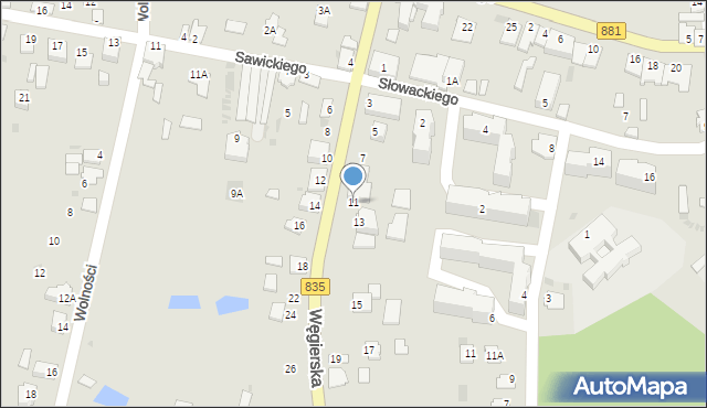 Kańczuga, Węgierska, 11, mapa Kańczuga