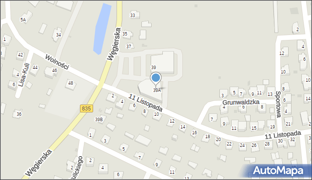 Kańczuga, Węgierska, 39A, mapa Kańczuga