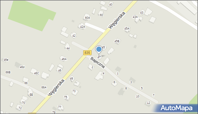 Kańczuga, Węgierska, 47, mapa Kańczuga