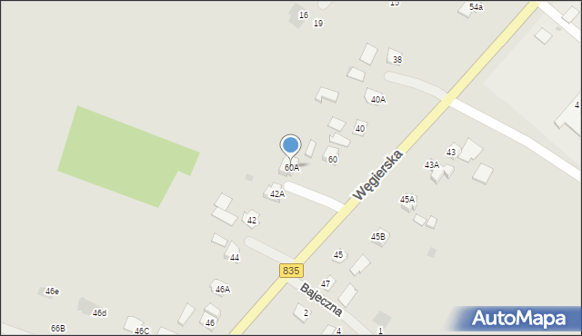 Kańczuga, Węgierska, 60A, mapa Kańczuga