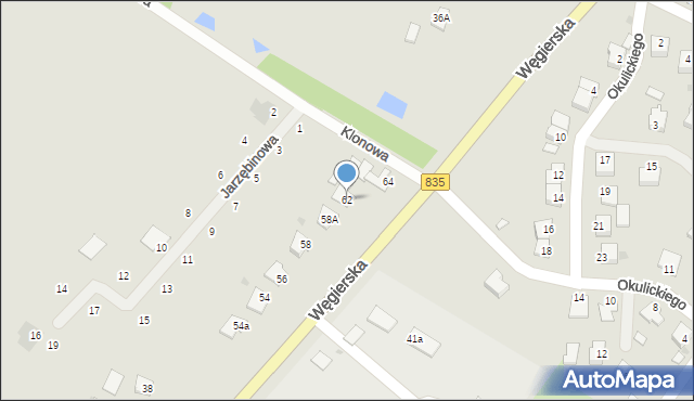 Kańczuga, Węgierska, 62, mapa Kańczuga