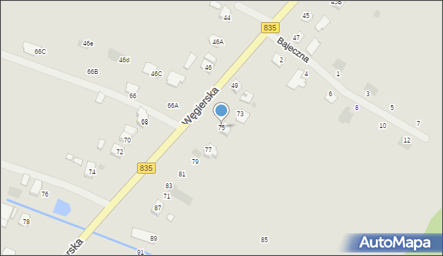 Kańczuga, Węgierska, 75, mapa Kańczuga