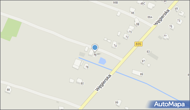 Kańczuga, Węgierska, 76, mapa Kańczuga