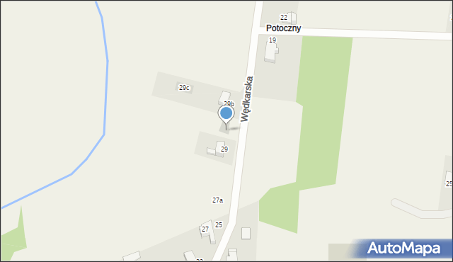 Kaniów, Wędkarska, 29a, mapa Kaniów