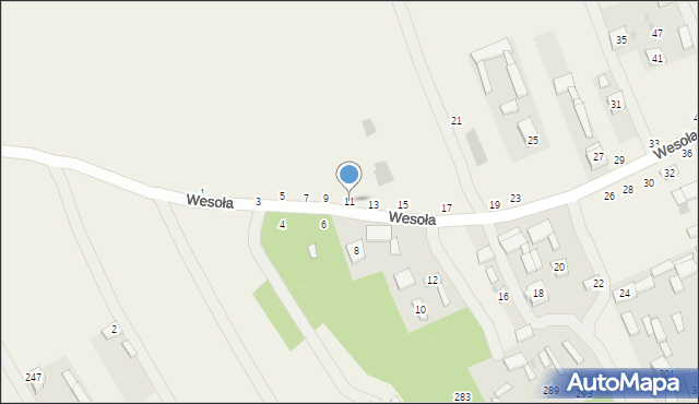 Karczmiska Drugie, Wesoła, 11, mapa Karczmiska Drugie
