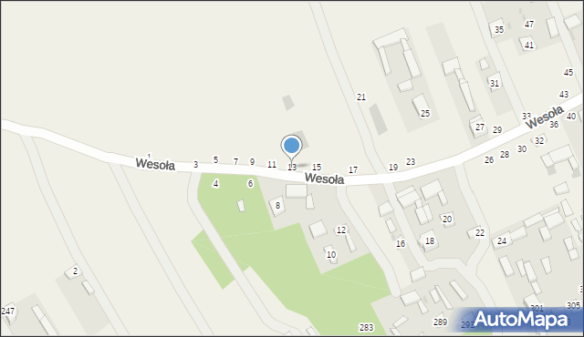 Karczmiska Drugie, Wesoła, 13, mapa Karczmiska Drugie