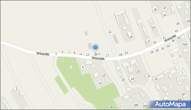 Karczmiska Drugie, Wesoła, 15, mapa Karczmiska Drugie