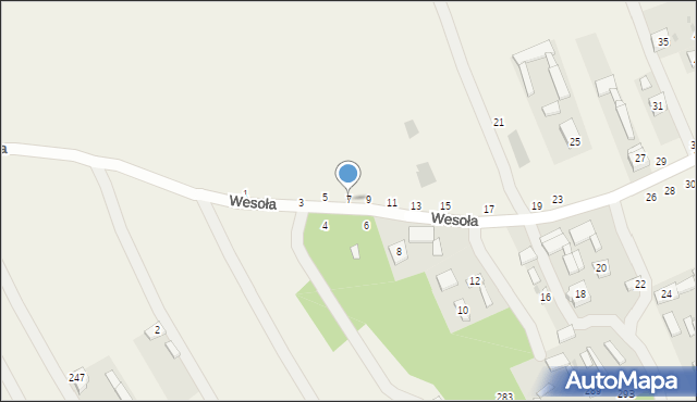 Karczmiska Drugie, Wesoła, 7, mapa Karczmiska Drugie