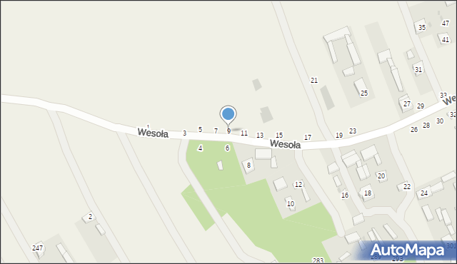 Karczmiska Drugie, Wesoła, 9, mapa Karczmiska Drugie