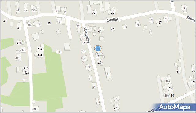 Katowice, Węgorzy, 12, mapa Katowic