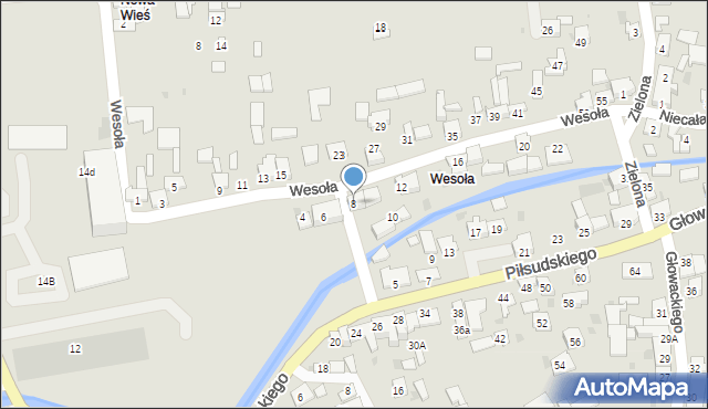 Kazimierza Wielka, Wesoła, 8, mapa Kazimierza Wielka