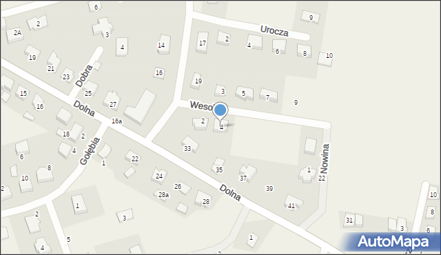 Kaźmierz, Wesoła, 4, mapa Kaźmierz