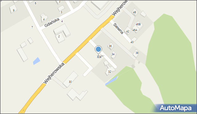 Kębłowo, Wejherowska, 32a, mapa Kębłowo