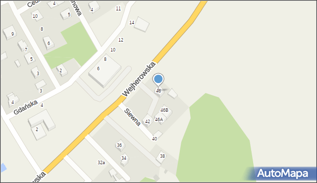 Kębłowo, Wejherowska, 48, mapa Kębłowo