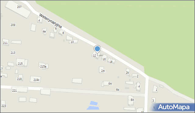 Kielce, Weterynaryjna, 14, mapa Kielc