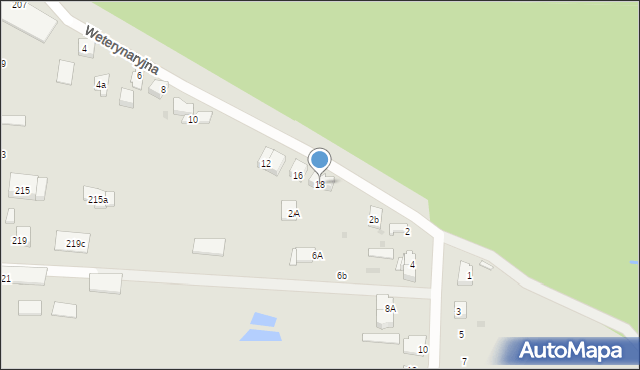 Kielce, Weterynaryjna, 18, mapa Kielc