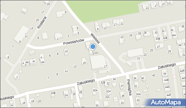 Kobyłka, Weissa Marcelego, ks., 1, mapa Kobyłka