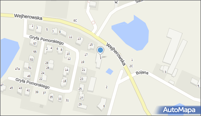 Koleczkowo, Wejherowska, 1, mapa Koleczkowo