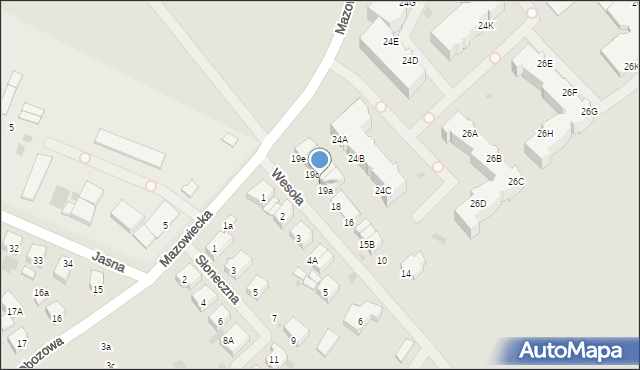 Kołobrzeg, Wesoła, 19b, mapa Kołobrzegu