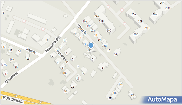 Kołobrzeg, Wesoła, 4B, mapa Kołobrzegu