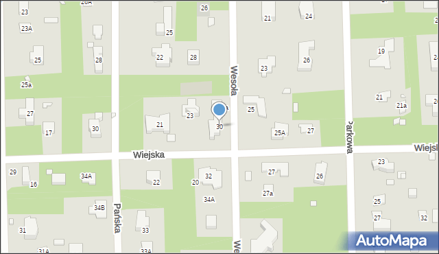 Konstancin-Jeziorna, Wesoła, 30, mapa Konstancin-Jeziorna