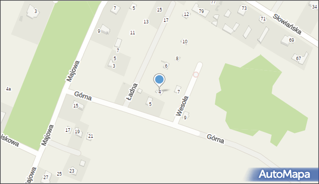 Kosewko, Wesoła, 4, mapa Kosewko
