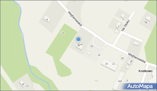 Kostkowo, Wejherowska, 18, mapa Kostkowo