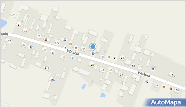 Kostrzyn, Wesoła, 35, mapa Kostrzyn