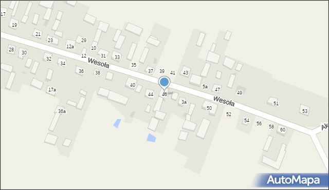 Kostrzyn, Wesoła, 46, mapa Kostrzyn