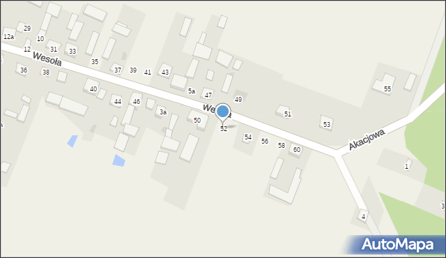 Kostrzyn, Wesoła, 52, mapa Kostrzyn