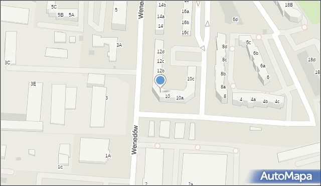 Koszalin, Wenedów, 12, mapa Koszalina