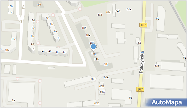 Koszalin, Wenedów, 18g, mapa Koszalina