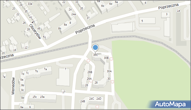 Koszalin, Wenedów, 30C, mapa Koszalina