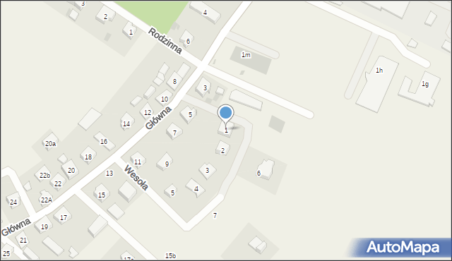 Koteże, Wesoła, 1, mapa Koteże