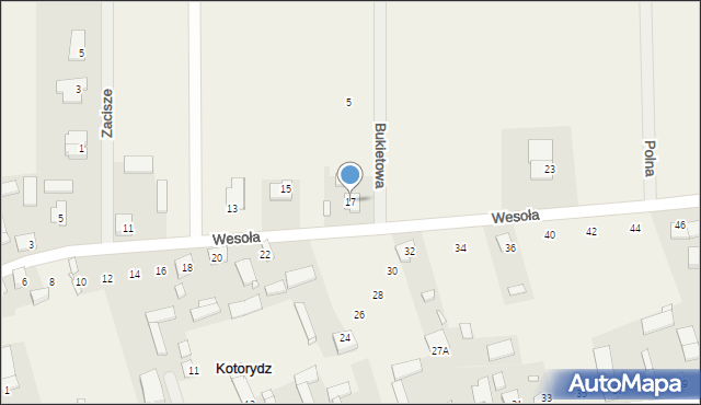 Kotorydz, Wesoła, 17, mapa Kotorydz